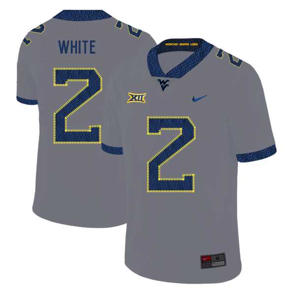 West Virginia Mountaineers 2 Ka'Raun White Gray College Football Jersey Dzhi,We sell and wholesale West Virginia Mountaineers 2 Ka'Raun White Gray College Football Jersey Dzhi on line form chian!